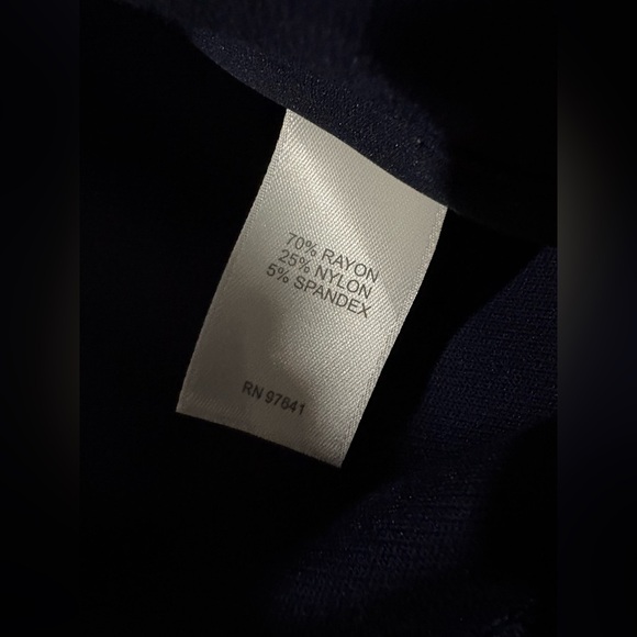 J. Jill NWT size large navy blue blazer jacket textured with stretch - Picture 9 of 10